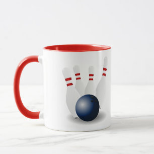 Caneca Jogador Colorido de Boliche Celebra Esporte Equipe