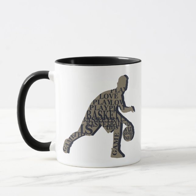 Caneca Jogador de basquete driblando (Esquerda)