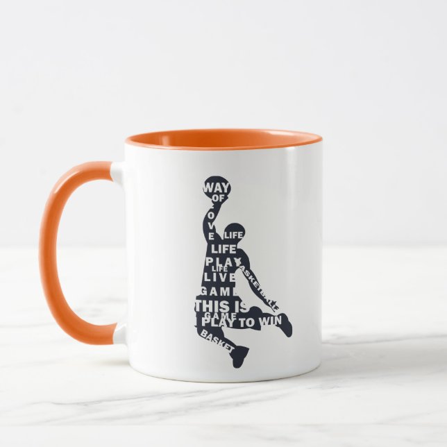 Caneca Jogador de basquetebol com cheio (Esquerda)