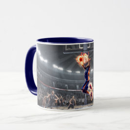 Caneca Jogador de basquetebol com o Fire Slam Dunk #3
