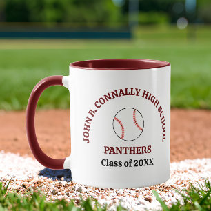 Caneca Jogador de Beisebol Personalizado da Escola de Ens