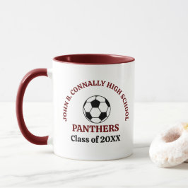 Caneca Jogador de Futebol Marrom Personalizado da Equipe