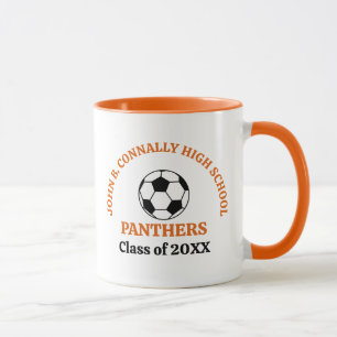 Caneca Jogador de Futebol Personalizado da Equipe Laranja
