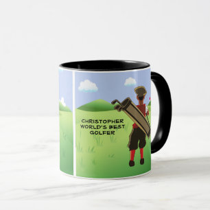 Caneca Jogador de golfe personalizado divertimento no