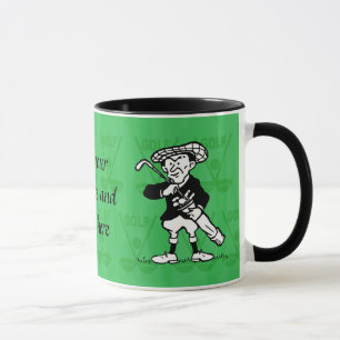 Caneca Jogador de golfe personalizado dos desenhos