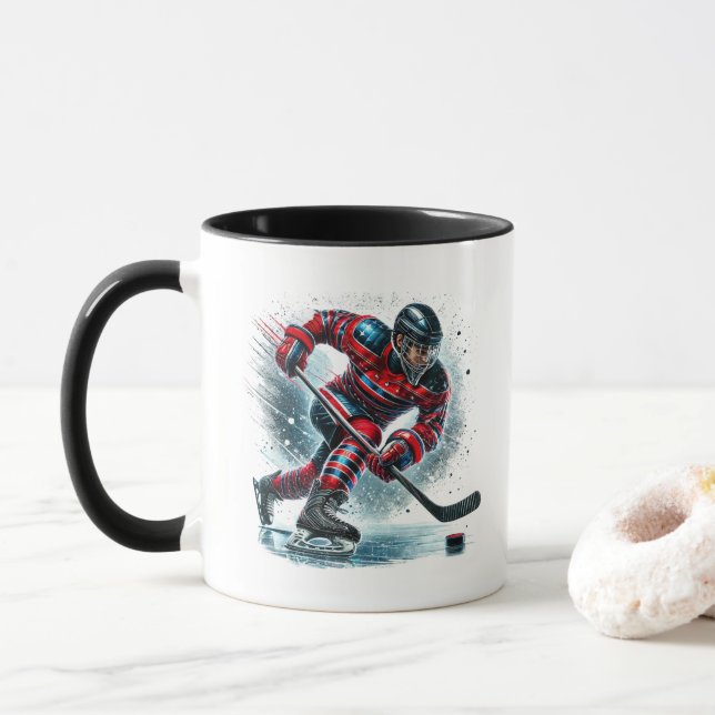 Caneca Jogador de Hóquei  (Com Donut)