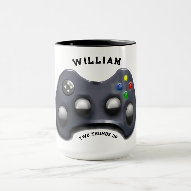 Caneca Jogador de vídeo personalizado (Centro)