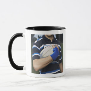 Caneca Jogador do rugby com bola