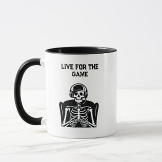 Caneca Jogador esquelético com fone de ouvido - Jogos Leg