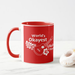 Caneca Jogador Ukelele mais conhecido do mundo - vermelho