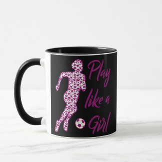 Caneca Jogadora de futebol feminino 