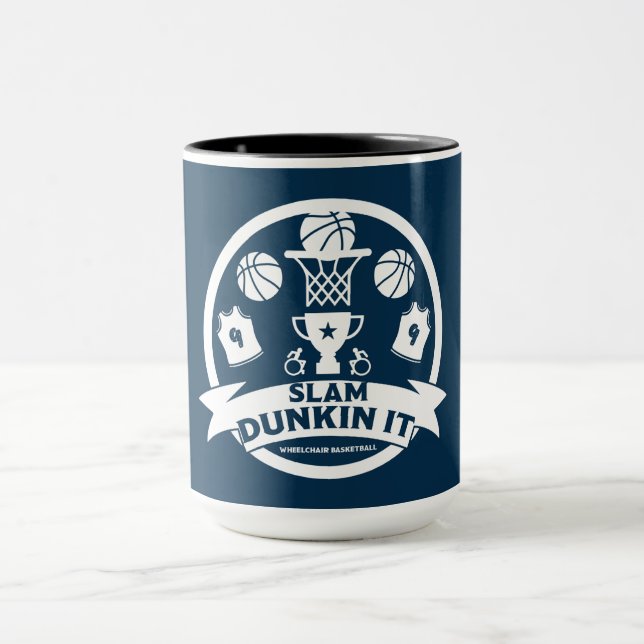 Caneca Jogadores de basquete alemães em cadeira de rodas (Centro)