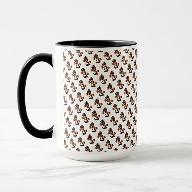 Caneca Jogadores De Basquete Número Um Com Bolas De Basqu (Esquerda)