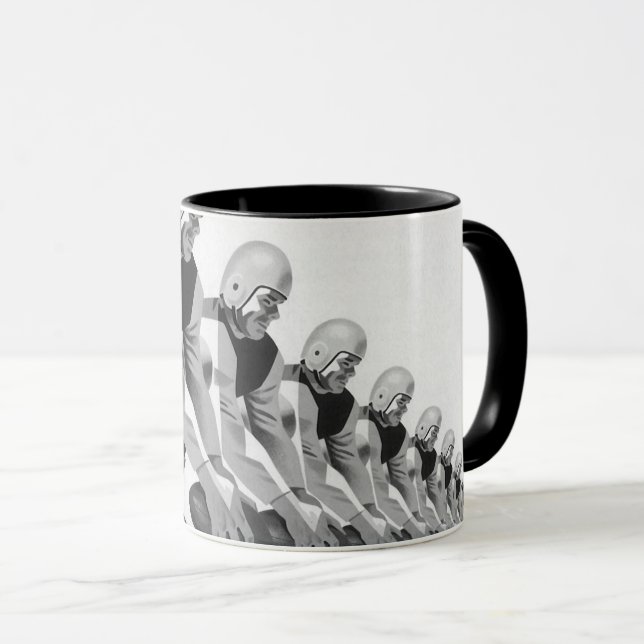 Caneca Jogadores de Futebol Americano Antigos, Quarterbac (Frente Esquerda)