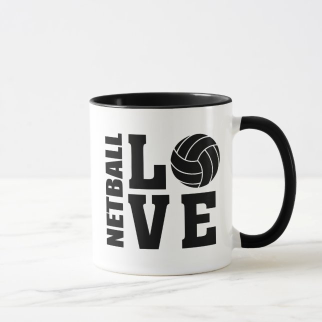 Caneca Jogadores de Netball I Love Netball Mug (Direita)