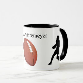 Caneca Jogadores Silhuetados de Futebol e Bola personaliz