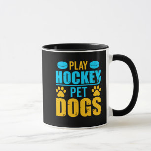 Caneca Jogar Cachorros de Pet de Hockey
