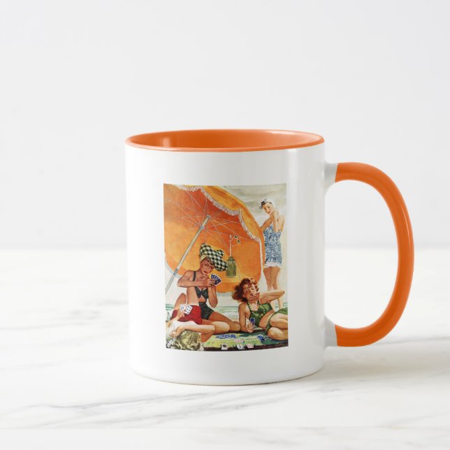 Caneca Jogo de Cartão na Praia por Alex Ross (Direita)