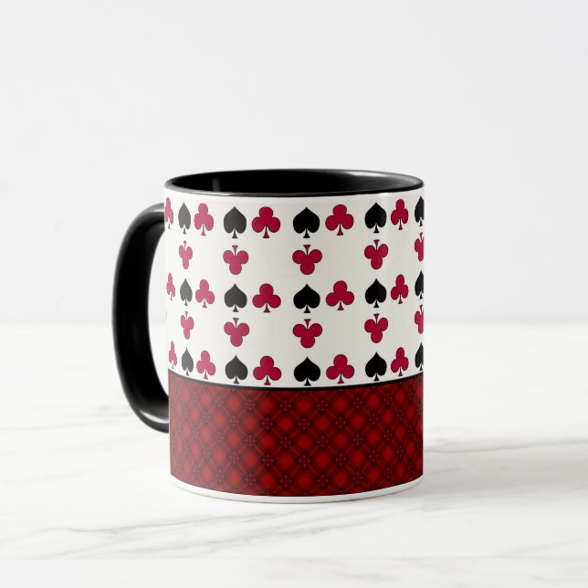 Caneca Jogo de cartas, pôquer, mesa de cartas (Frente Esquerda)