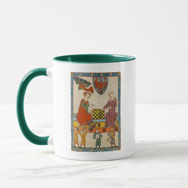 Caneca Jogo de Xadrez do Codex Manesse do século XIV (Esquerda)