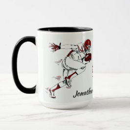 Caneca Jogos do jogador de futebol de nome personalizado