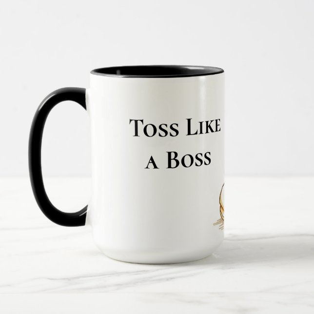 Caneca Jogue Como um Chefe Virando Panqueca Divertido (Esquerda)