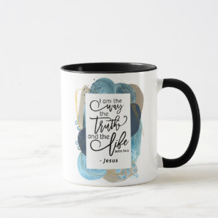Caneca John 14:6 Eu sou o jeito que a vida é Bíblia crist