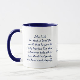 Caneca John 3:16 Bíblia Verse Classic Mug, 11 oz Mug