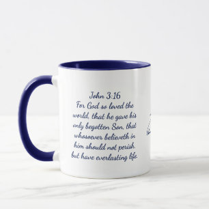 Caneca John 3:16 Bíblia Verse Classic Mug, 11 oz Mug