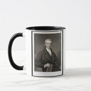 Caneca John Marshall (1755-1835), gravado pelo calcinador