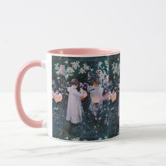 Caneca John Sargent Vintage Carnação Lily Lily Rosa (Esquerda)