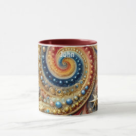 Caneca JOHN ~ Swirls Stars ~ Mug