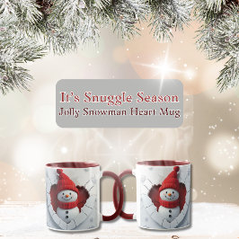 Caneca Jolly Snowman Heart Mug