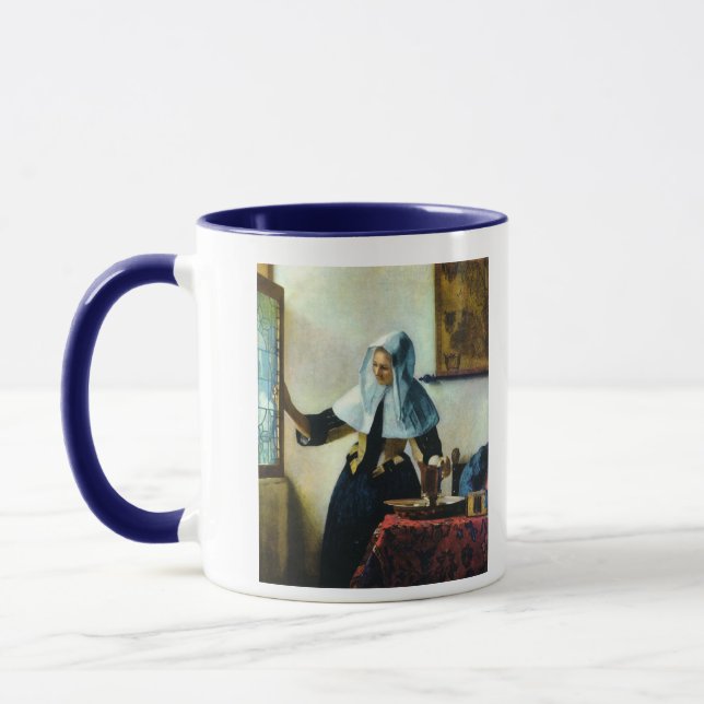 Caneca Jovem Mulher de Vermeer com Pitcher de Água cerca  (Esquerda)