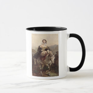 Caneca Jovem mulher em um cavalo