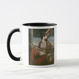 Caneca Jovem mulher que joga uma guitarra