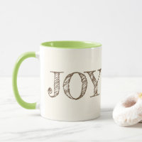 Joy Custom Color Mug Feriado de Natal Gift Mug