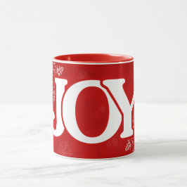 Caneca JOY Elegante Natal Vermelho