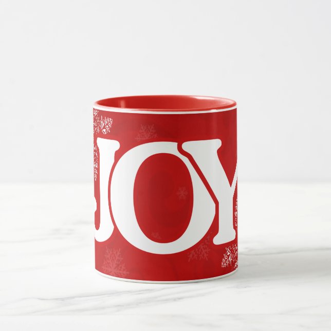 Caneca JOY Elegante Natal Vermelho (Centro)
