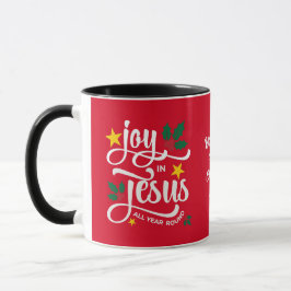Caneca JOY IN JESUS Family Name Christian Christmas