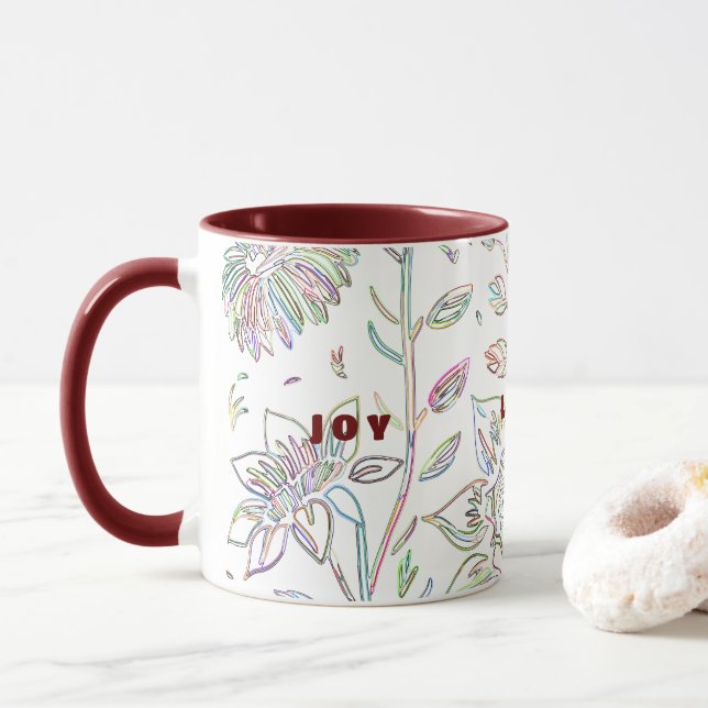 Caneca Joy Love Peace (Com Donut)