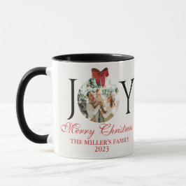 Caneca JOY MERRY CHRISTMAS FOTO DE NATAL PERSONALIZADA Ca