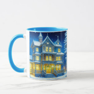 Caneca Joyeux Noël Bonito Casa Azul de Natal