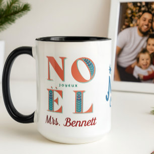 Caneca Joyeux Noel Christmas Você É O Melhor Professor