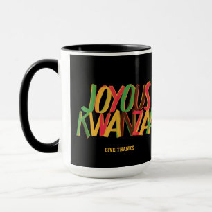 Caneca Joyous KWANZAA Princípios Cruzados