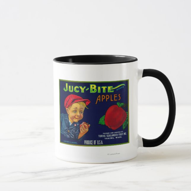 Caneca Jucy Bite Apple Crate LabelYakima, WA (Direita)