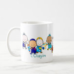 Caneca judaica dos bebês do feriado<br><div class="desc">10 crianças adoráveis vestiram-se na vestidura judaica do feriado,  incluindo Chanukah,  Passover,  Rosh Hashanah,  Purim,  e Shabbat. Aperfeiçoe para todas as ocasiões</div>