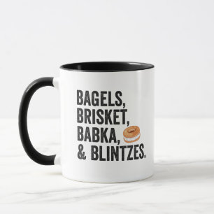 Caneca Judeu Hanukkah Bagels Brisket Bakka mistura o pres