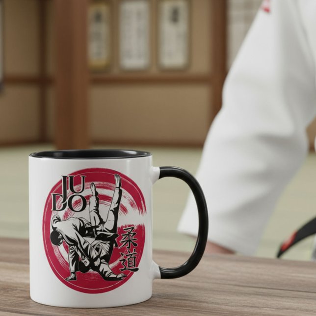 Caneca Judo Kanji and Rising Sun Throw - Martial Arts  (Criador carregado)