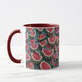 Caneca Juicy Watermelon Pattern Design 1
